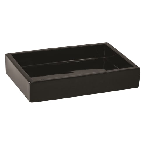 Delta Collection Resin Soap Dish, Black